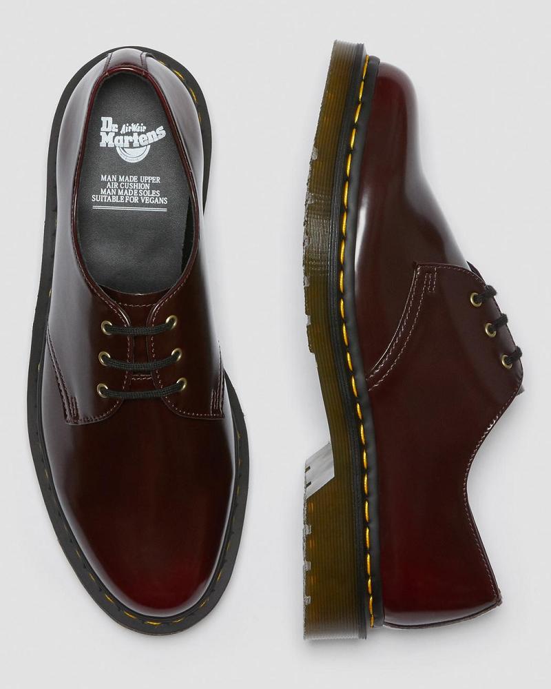 Dr Martens Vegan 1461 Oxford Sko Herre Lyserød Rød | DK 617ZUT